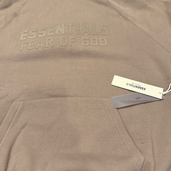 Fear of God Essentials Men’s  Hoodie Size XXL Color Wood Brand New - Picture 4 of 7